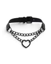 choker-damski-czarny-obroza-z-sercem-lancuszek-punk-gothic