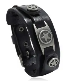 bransoletka-meska-skorzana-czarna-gwiazdy-punk-rock-29cm-prezent