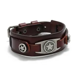 bransoletka-meska-skorzana-brazowa-gwiazdy-punk-rock-29cm-prezent