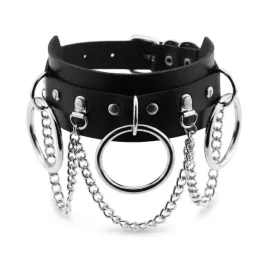 choker-obroza-gotycka-czarna-lancuchy-metalowe-punk-rock