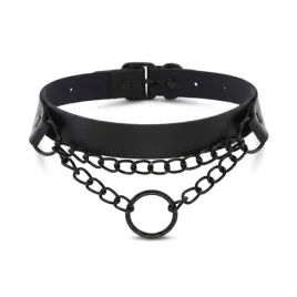 choker-damski-czarny-obroza-z-lancuchami-ring-punk-gothic