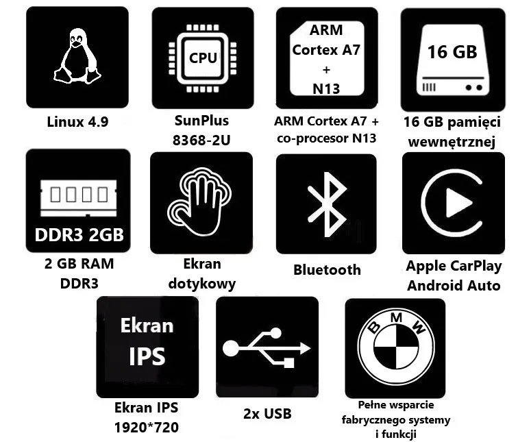radio-nawigacja-linux-bmw-e90-e91-e92-2-16-gb-android-auto-apple-car-play-stan-nowy