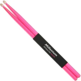 h5b-hickory-sticks-neon-pink-palki-perkusyjne-hikorowe-rozowe-millenium