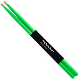 h5b-hickory-sticks-neon-green-palki-perkusyjne-hikorowe-zielone-millenium