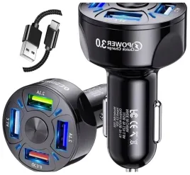 ladowarka-4-porty-usb-pd-qc-3-0-do-auta-kabel-szybkie-doladowanie-tel-moc
