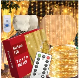 kurtyna-swietlna-ledy-3x3-m-300-led-okno-balkon-elewacja-ciepla-barwa-pilot