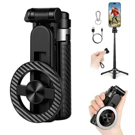 statyw-do-selfie-magnetyczny-4w1-uchwyt-telefonu-pilot-bluetooth-metalowy