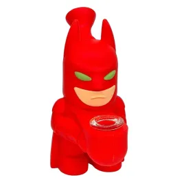 bongo-fajka-wodna-silikon-batman-czerwony-14cm