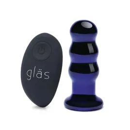 glas-beaded-plug-9-cm-szklany-wibrujacy-z-pilotem-usb