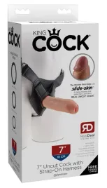 king-cock-strap-on-18-cm-jasny-model-z-ruchoma-powierzchnia-i-regulacja