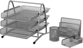 organizer-na-biurko-4-elementy-metalowy-na-dokumenty-dlugopisy-srebrny