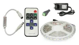 tasma-led-biala-300-smd-3528-wodoodporna-pilot-sciemniacz-zasilacz-230v-5m