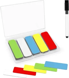 90x-etykiety-magnetyczne-wielokrotnego-uzytku-6x2-cm-marker-zestaw