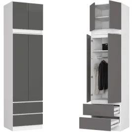 szafa-z-nadstawka-biala-2d2s-na-ubrania-60-cm-do-pokoju-sypialni-szary-fron