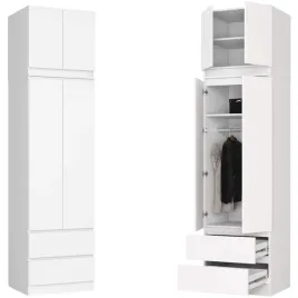 szafa-z-nadstawka-biala-2d2s-60-cm-na-ubrania-do-pokoju-sypialni-salonu