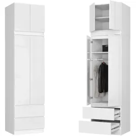 szafa-z-nadstawka-2d2s-na-ubrania-60-cm-do-pokoju-sypialni-bialy-polysk