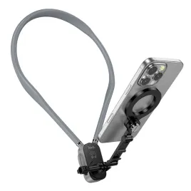 uchwyt-na-telefon-na-szyje-magnetyczny-hoco-k31-szaro-czarny