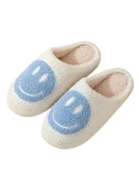 shein-kapcie-damskie-kremowe-pluszowe-z-niebieskim-usmiechem-32-33-1kg