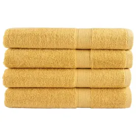 vidaxl-reczniki-premium-solund-4-szt-zlote-80x200-cm
