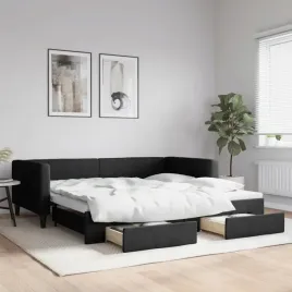 vidaxl-sofa-rozsuwana-z-szufladami-czarna-100x200-cm-tkanina