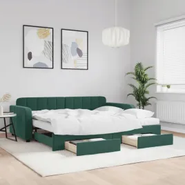 vidaxl-sofa-rozsuwana-z-szufladami-ciemnozielona-90x200-cm-aksamit