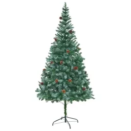 vidaxl-sztuczna-choinka-z-szyszkami-210-cm