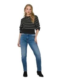 only-sweter-damski-czarny-dlugi-rekaw-klasyczny-xl-6ba