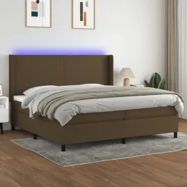 vidaxl-lozko-kontynentalne-z-materacem-brazowe-200x200-cm-tkanina