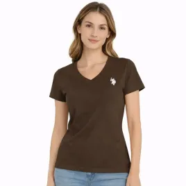 t-shirt-damski-u-s-polo-assn-v-neck-24885ub-brazowy