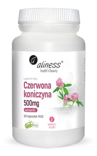 Aliness CZERWONA KONICZYNA 500mg Ekstrakt 8% MENOPAUZA ODPORNOŚĆ 90 kaps.