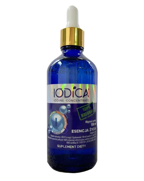 Koncentrat JODU IODICA BIO jod naturalne minerały - szklana butelka 100 ml