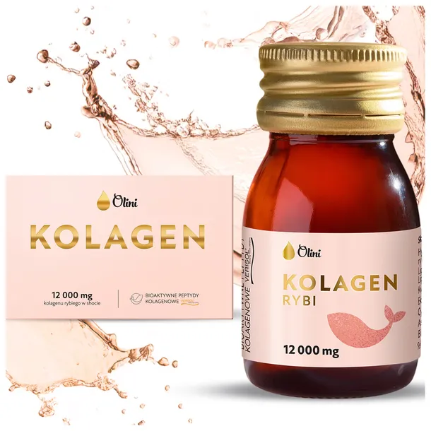 Olini Kolagen Rybi VERISOL 12000mg Shoty 15x30ml Witamina C Cynk Biotyna