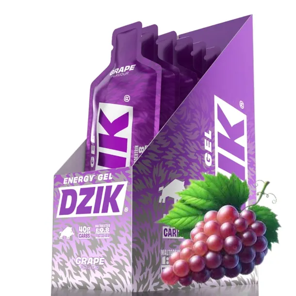 WK Dzik Żel energetyczny 6 x 66g smak winogronowy węglowodany kofeina biega