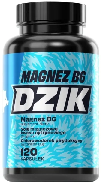 WK Dzik Magnez + witamina B6 cytrynian magnezu 120 kapsułek