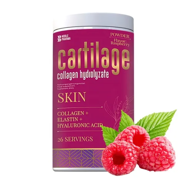 NOBLE PHARMA CARTILAGE SKIN 400G ELASTYNA KOLAGEN KWAS HIALURANOWY skóra