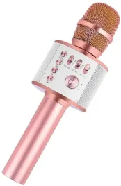 happyroom-h12-mikrofon-karaoke-bezprzewodowy-bluetooth-rozowy