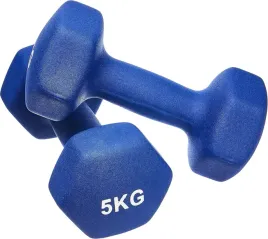 hantle-neoprenowe-2x5-kg-zestaw-10-kg-szesciokatne-niebieskie