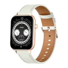 smartwatch-colmi-c28-zloty-bialy-skorzany-pasek