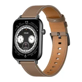 smartwatch-colmi-c28-czarny-brazowy-skorzany-pasek