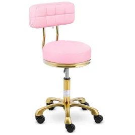 taboret-kosmetyczny-physa-gela-zloty-z-oparciem-pudrowy-roz-51-66-cm