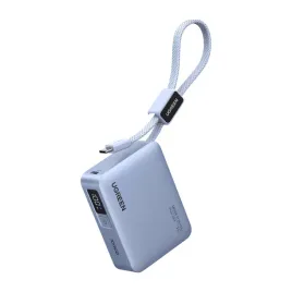 powerbank-10000mah-ugreen-pb584-usb-usb-c-33w-wbudowany-kabel-szary