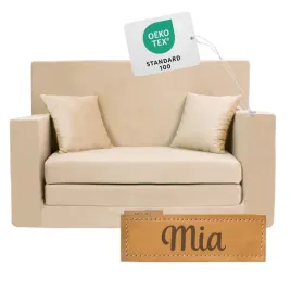 kanapa-rozkladana-mini-sofa-dla-dzieci-imie-grawer-bezowa