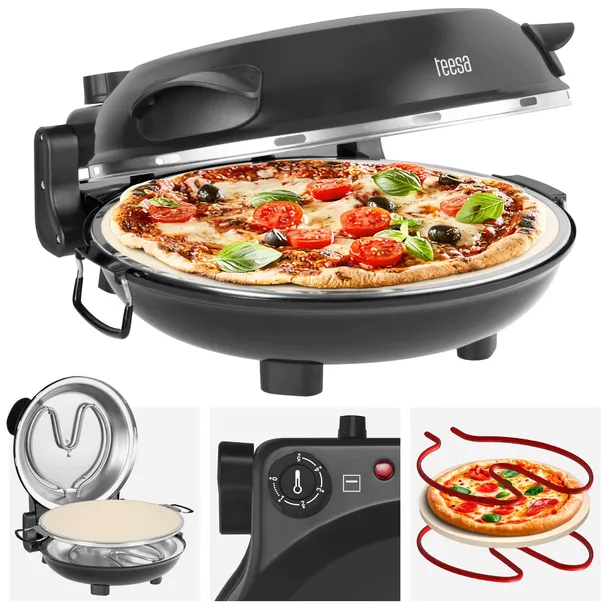 Piec do pizzy SUPREME FUN 1200W 420°C dwie grzałki ceramiczny kamień