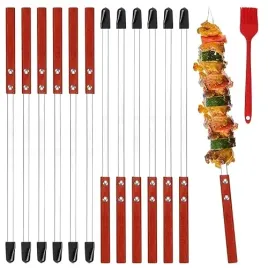 szaszlyki-do-grilla-ze-stali-nierdzewnej-40-cm-drewniany-uchwyt-12-sztuk
