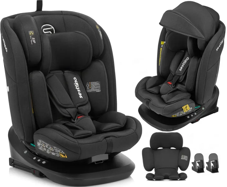 Fotelik samochodowy i-Size 40-150cm Sesttino Oktagon Pro 0-36kg ISOFIX 360