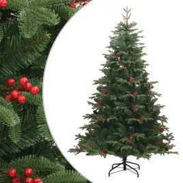 vidaxl-sztuczna-choinka-zawiasowa-z-szyszkami-i-jagodami-180-cm