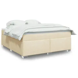 vidaxl-lozko-kontynentalne-z-materacem-kremowe-tkanina-180x200-cm