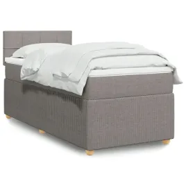 vidaxl-lozko-kontynentalne-z-materacem-taupe-tkanina-90x190-cm