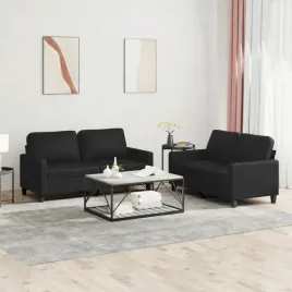vidaxl-2-osobowa-sofa-z-poduszkami-czarna-sztuczna-skora