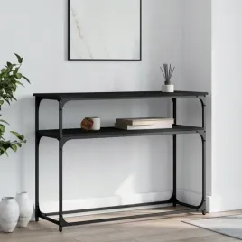 vidaxl-stolik-konsolowy-czarny-100x355x75-cm